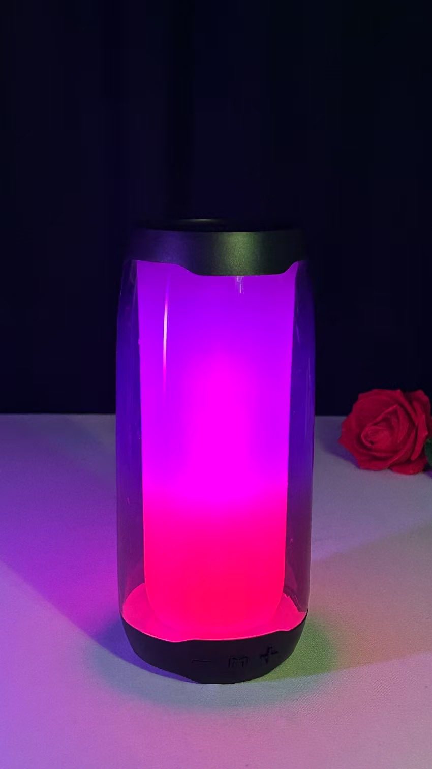 SILVER CREST Basic ALTAVOZ Bluetooth Portable LED Colored Loud Speaker