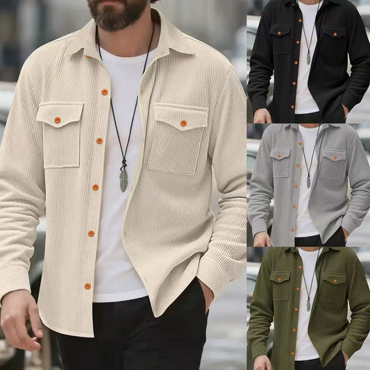 Men's Fashionable Solid Color All-matching Jacket