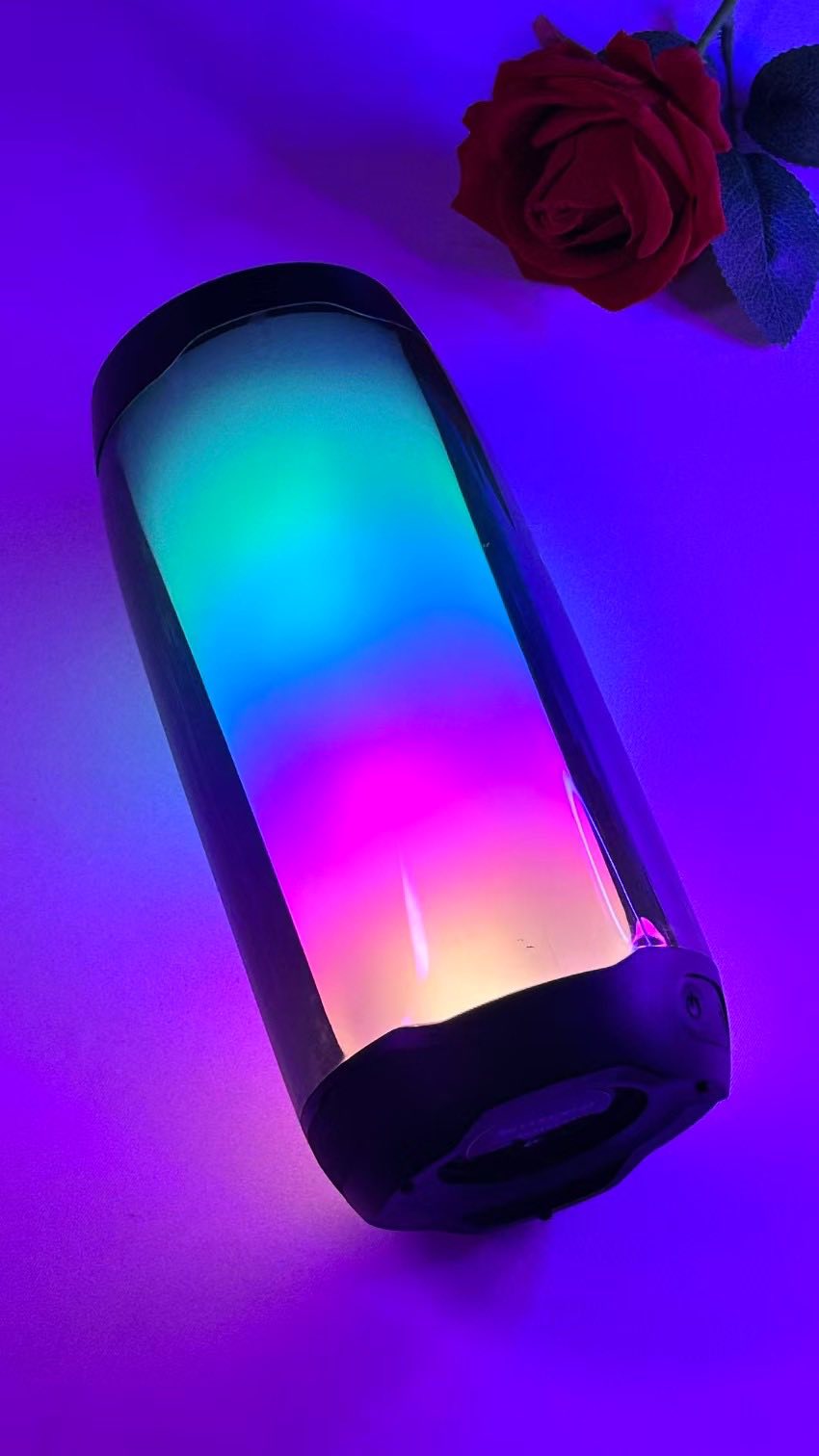 SILVER CREST Basic ALTAVOZ Bluetooth Portable LED Colored Loud Speaker